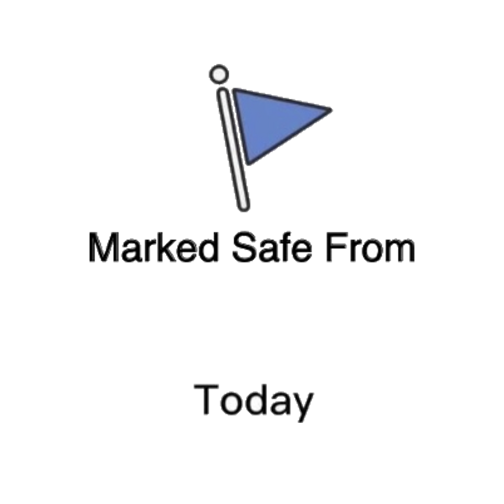 Marked Safe From Today floating OG print art